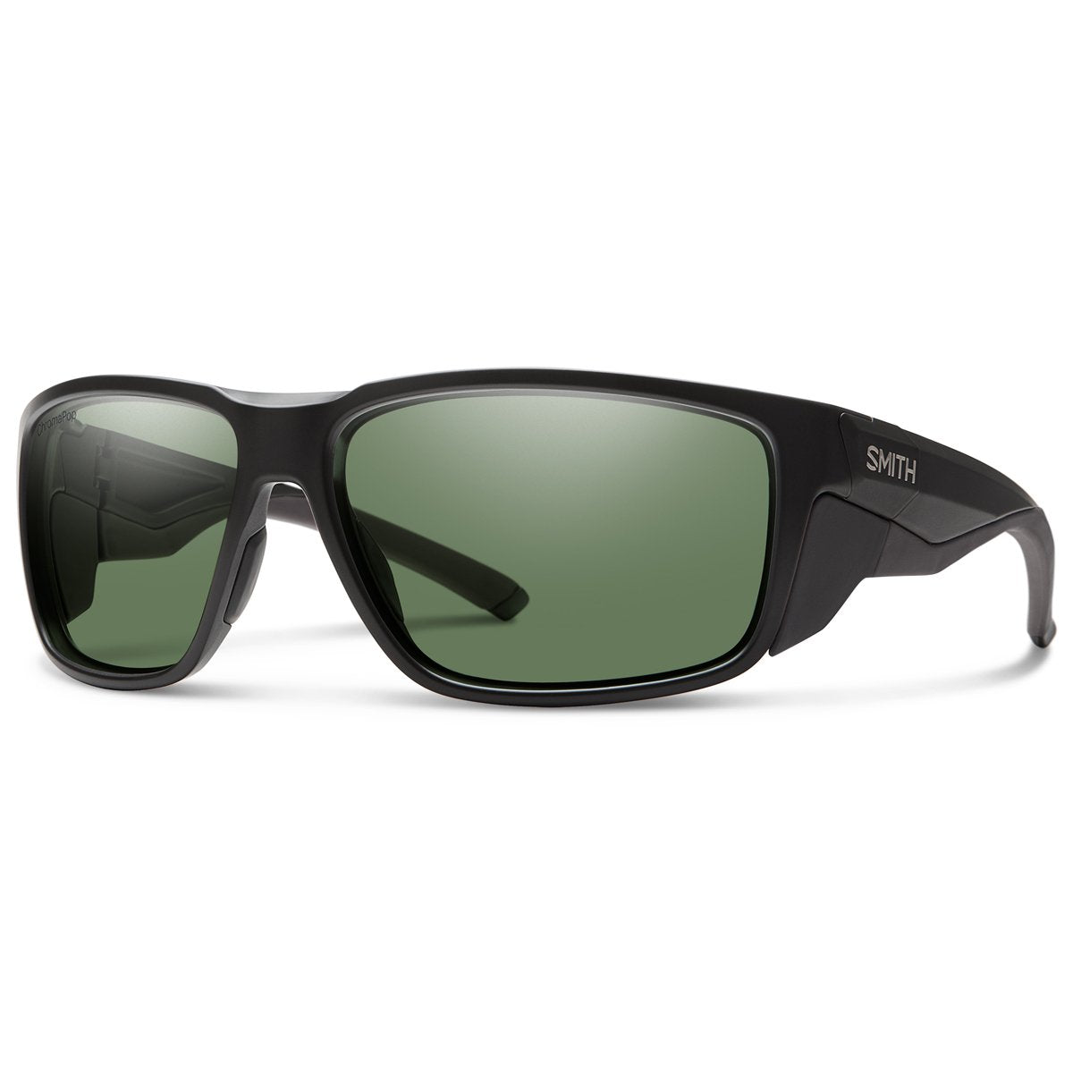 Smith Optics Freespool Mag Sunglasses Matte Black / ChromaPop Polarized Grey Green #color_Matte Black / ChromaPop Polarized Grey Green