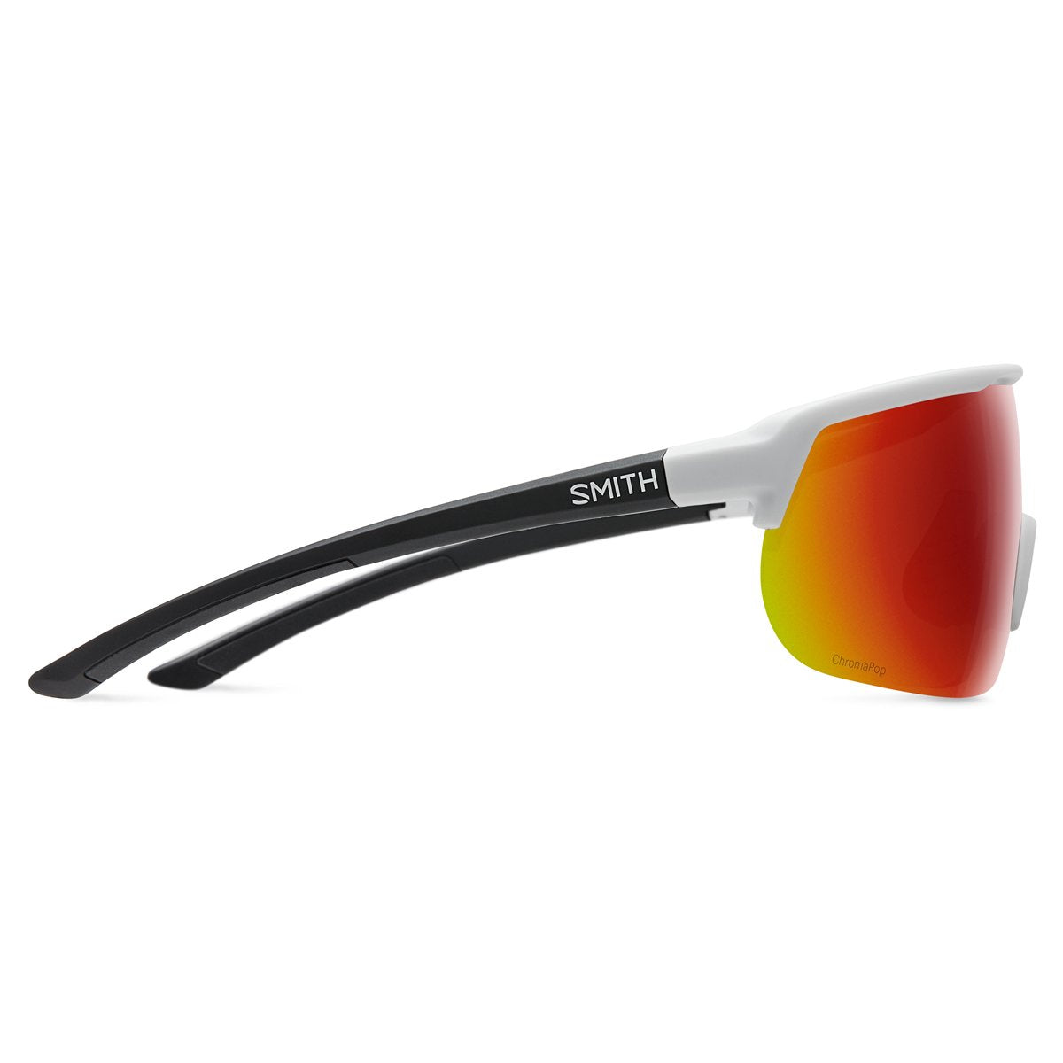 Smith Optics Trackstand Sports Sunglasses Matte White / ChromaPop Red Mirror #color_Matte White / ChromaPop Red Mirror