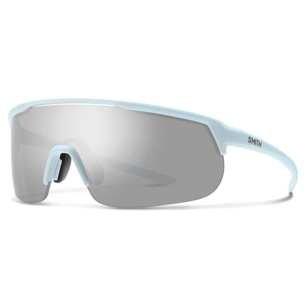 Smith Optics Trackstand Sports Sunglasses Matte Powder Blue / ChromaPop Platinum Mirror #color_Matte Powder Blue / ChromaPop Platinum Mirror