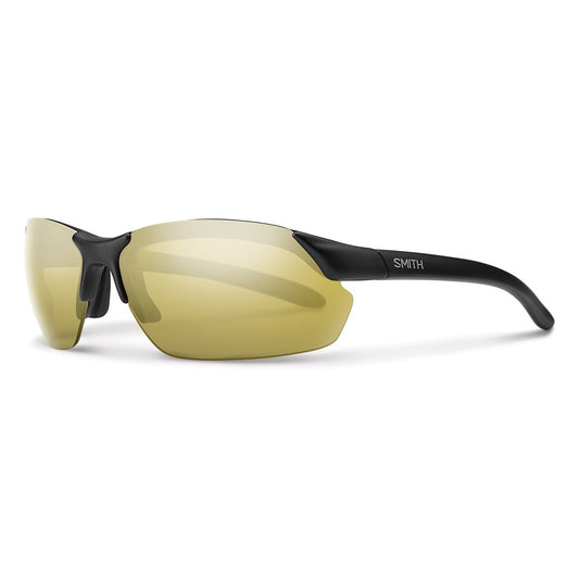 Smith Optics Parallel Max Sports Sunglasses Matte Black / Gold Mirror Carbonic Polarized #color_Matte Black / Gold Mirror Carbonic Polarized