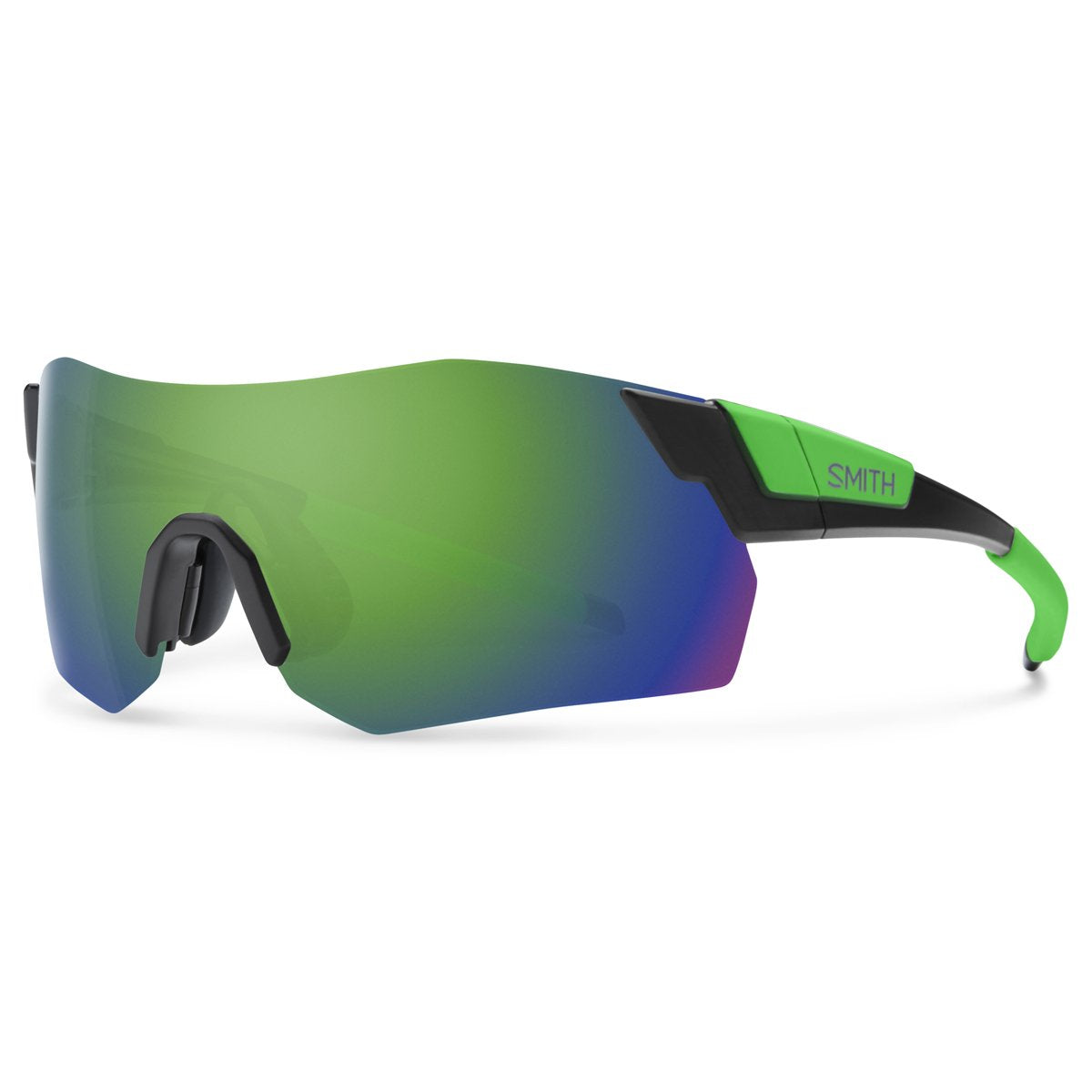 Smith Optics Pivlock Arena Max Sports Sunglasses Matte Black Reactor / ChromaPop Sun Green Mirror #color_Matte Black Reactor / ChromaPop Sun Green Mirror